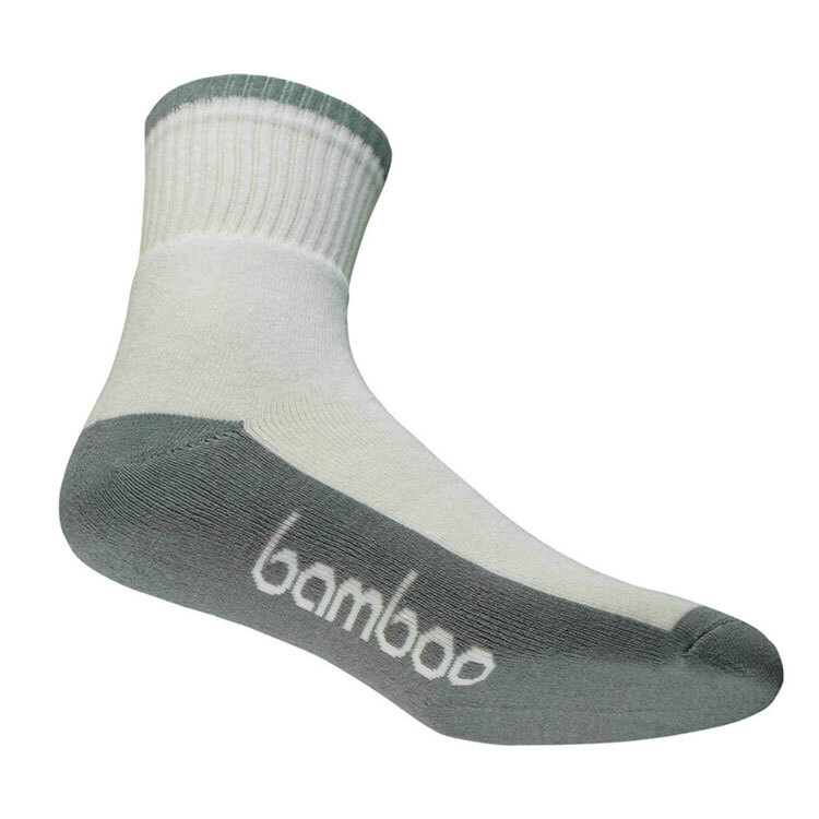 Bamboo Socks - White and Grey Bamboo Ankle Socks